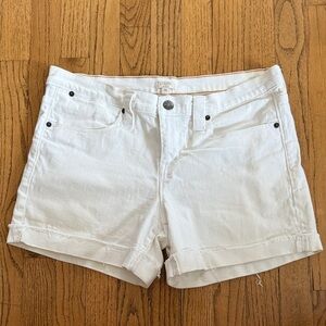 ✨ J.Crew White Cotton Stretch Shorts – Size 30 ✨